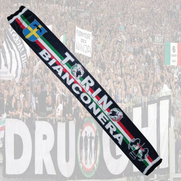 SCIARPA ESTIVA IN RASO TORINO BIANCONERA